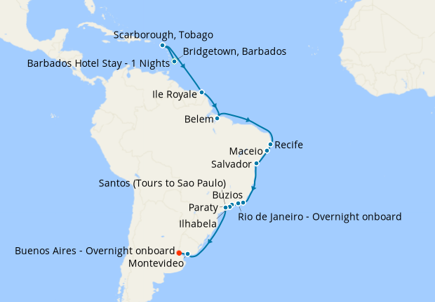 Cruise Itinerary Map