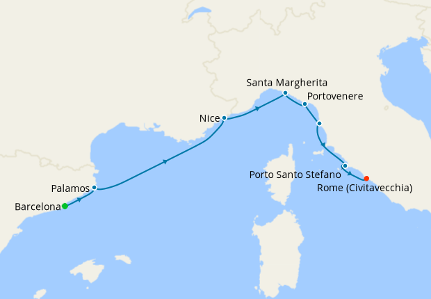 Cruise Itinerary Map