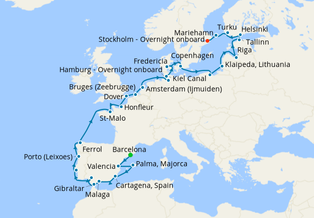 Cruise Itinerary Map
