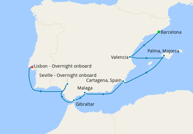 Cruise Itinerary Map