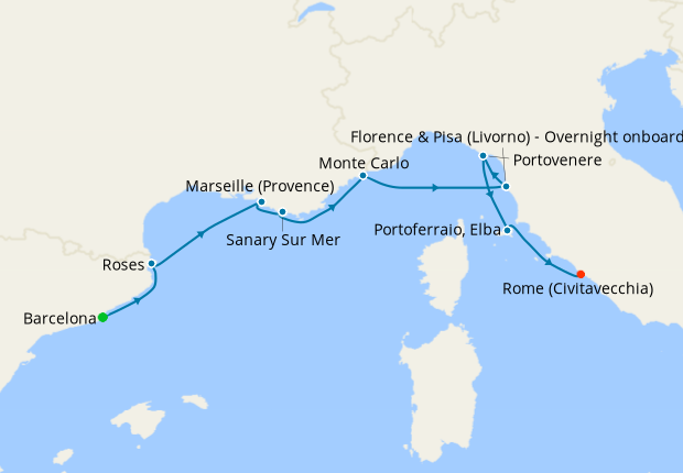 Cruise Itinerary Map