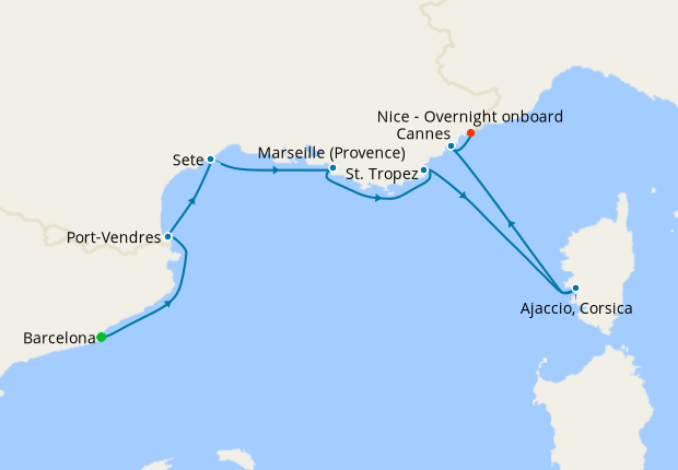 Cruise Itinerary Map
