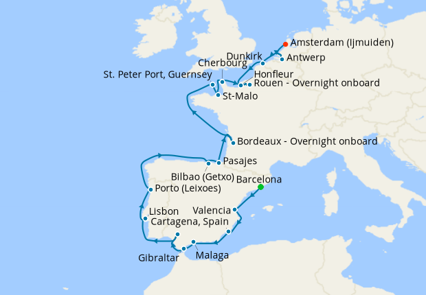 Cruise Itinerary Map