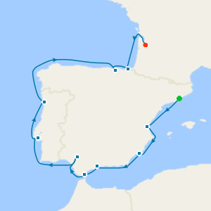 Valencia, Malaga & Seville Fly Cruise from Barcelona