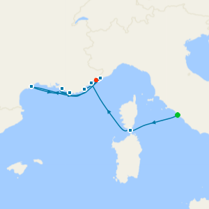 Monaco, Nice & Marseille Fly Cruise from Rome