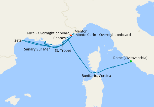 Cruise Itinerary Map