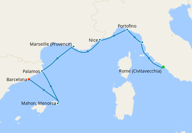 Cruise Itinerary Map