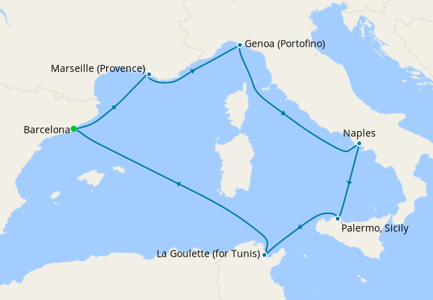 Cruise Itinerary Map
