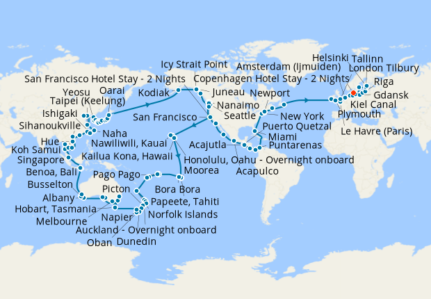 Cruise Itinerary Map