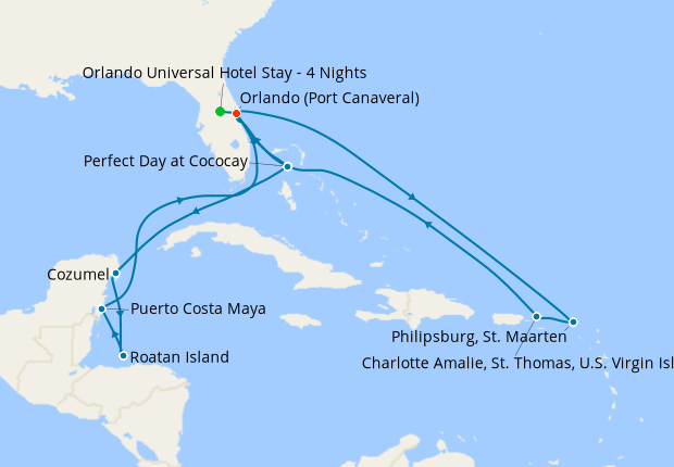 Cruise Itinerary Map