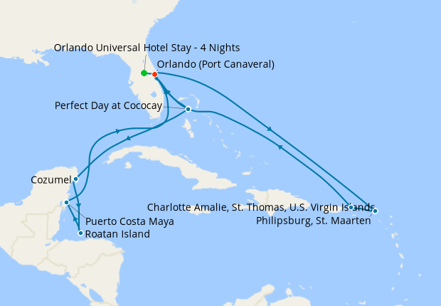 Cruise Itinerary Map