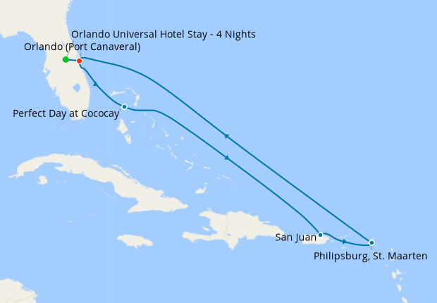 Cruise Itinerary Map