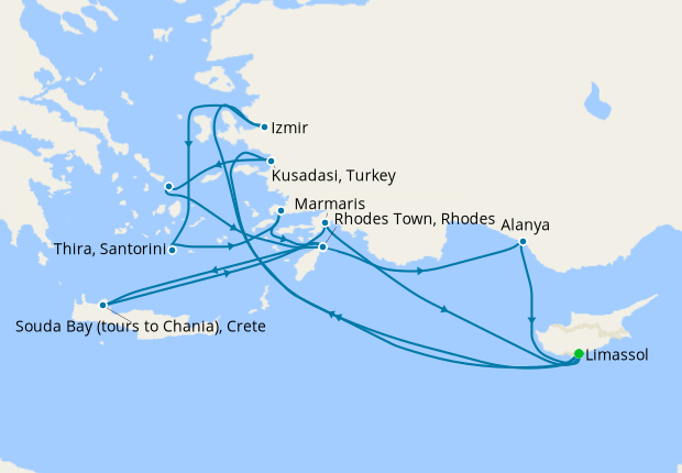 Cruise Itinerary Map