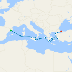 Visions of Byzantium Fly Cruise from Barcelona to Istanbul