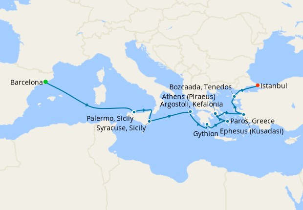 Cruise Itinerary Map