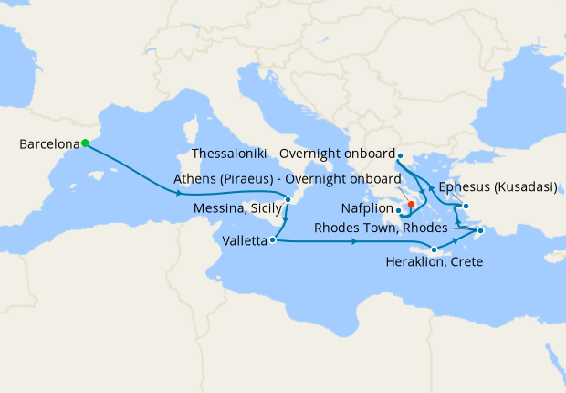 Cruise Itinerary Map