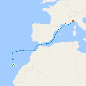 Canary Islands, Madeira, Morocco, Spain, France & Italy from Tenerife with Stay