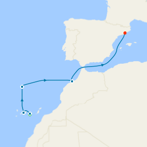 Canary Islands, Madeira, Morocco & Spain from Las Palmas with Stay