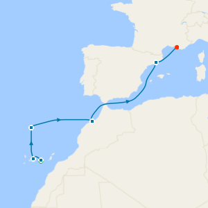 Canary Islands, Madeira, Morocco, Spain & France from Las Palmas with Stay