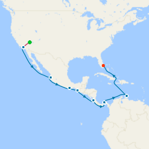 Las Vegas & Panama Canal from Los Angeles to Fort Lauderdale with Stays