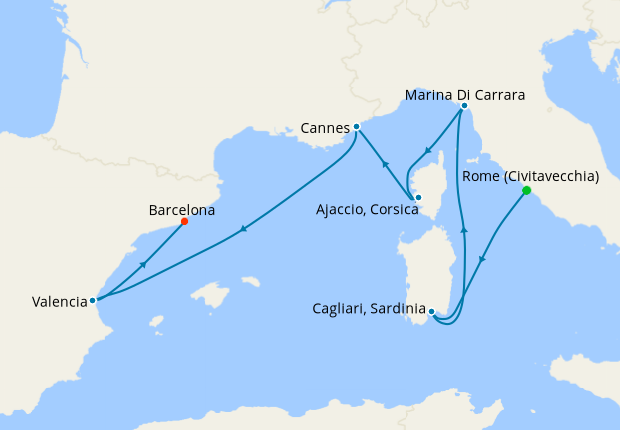 Cruise Itinerary Map