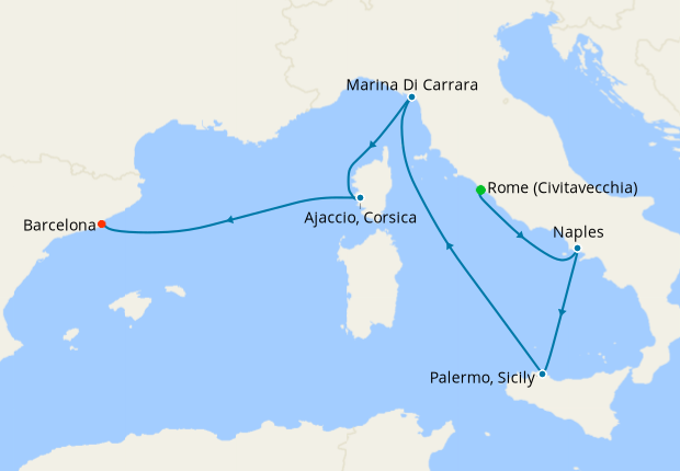 Cruise Itinerary Map