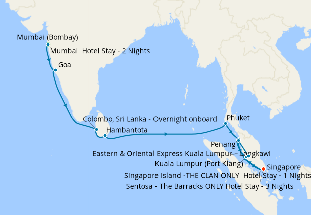 Cruise Itinerary Map