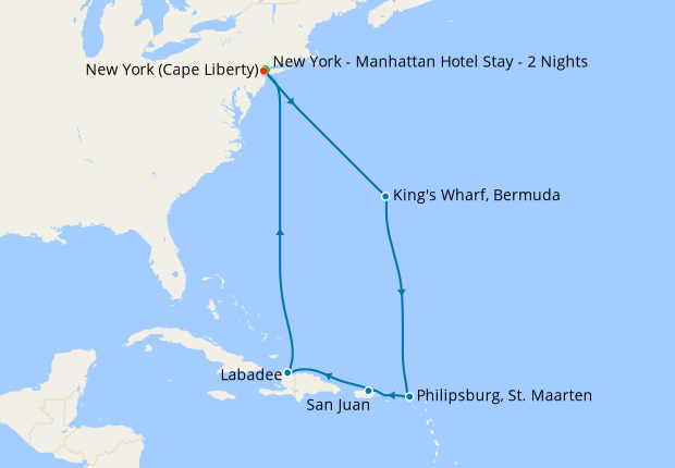 Cruise Itinerary Map