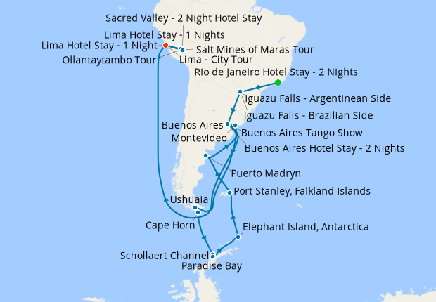 Cruise Itinerary Map