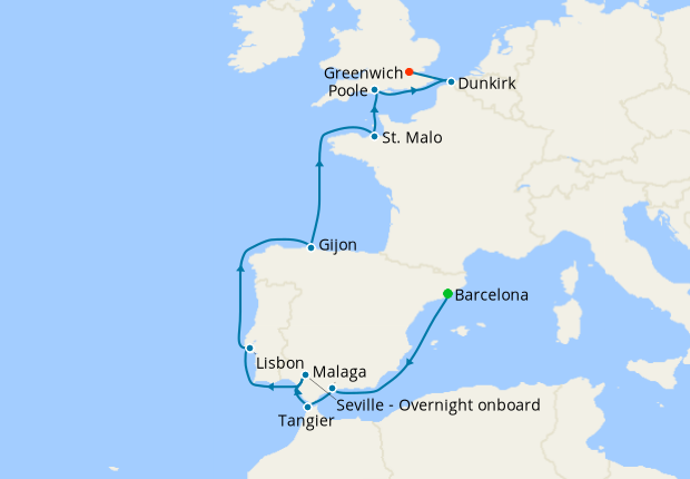 Cruise Itinerary Map