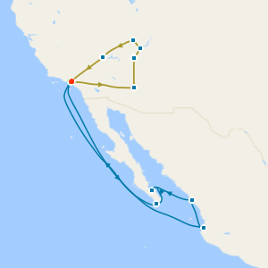 Western USA Trails Coach Tour & Mexican Riviera Cruise