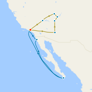 Western USA Trails Coach Tour with Mexican Riviera Cruise