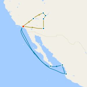 Western USA Trails Coach Tour with Mexican Riviera Cruise