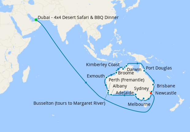 Cruise Itinerary Map