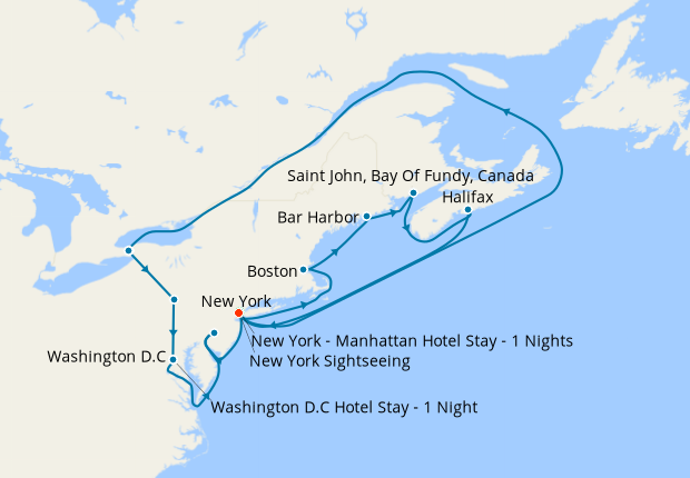 Cruise Itinerary Map