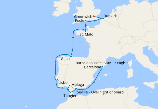 Cruise Itinerary Map