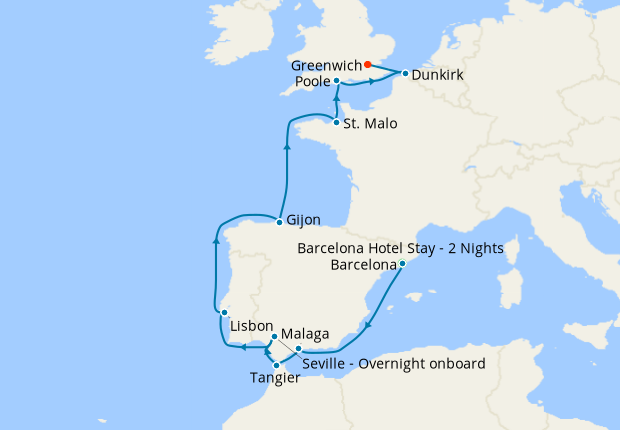 Cruise Itinerary Map