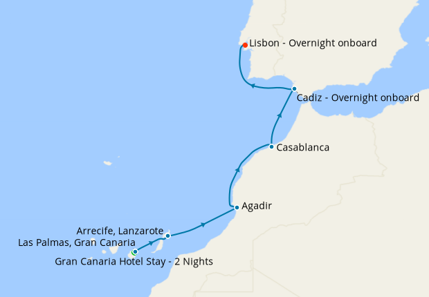 Cruise Itinerary Map