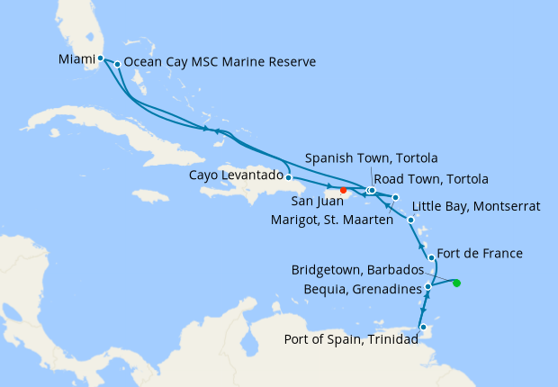 Cruise Itinerary Map