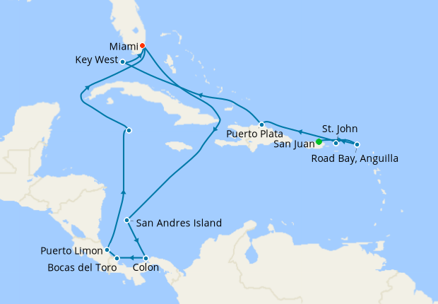 Cruise Itinerary Map