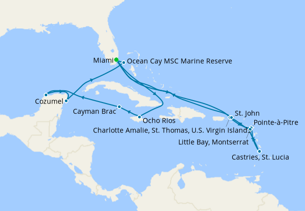 Cruise Itinerary Map