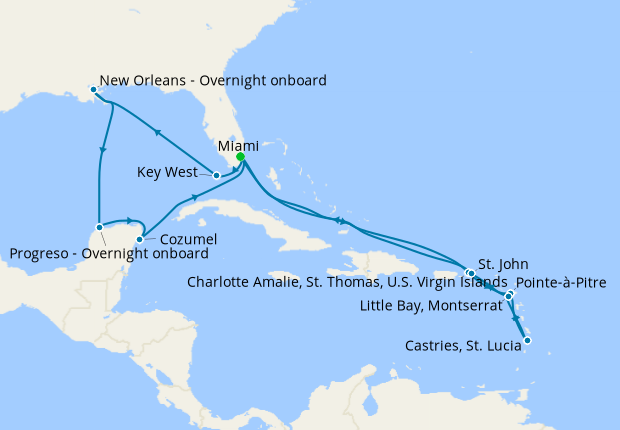 Cruise Itinerary Map