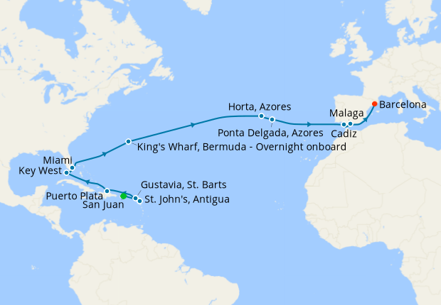 Cruise Itinerary Map