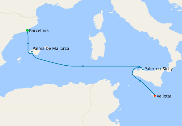 Cruise Itinerary Map