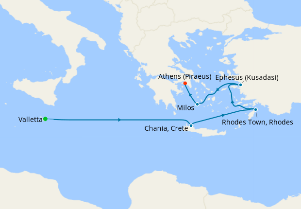 Cruise Itinerary Map