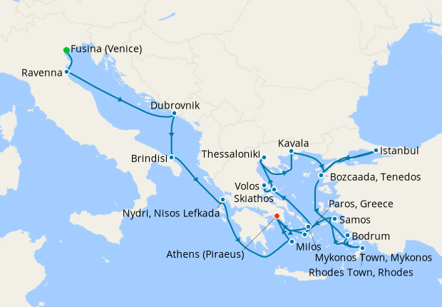 Cruise Itinerary Map
