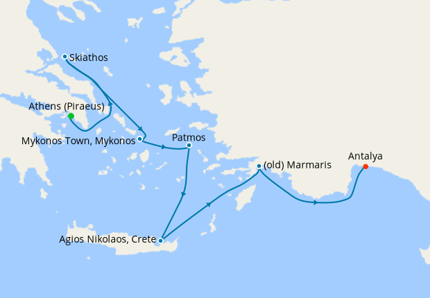 Cruise Itinerary Map