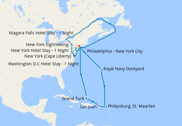 Cruise Itinerary Map