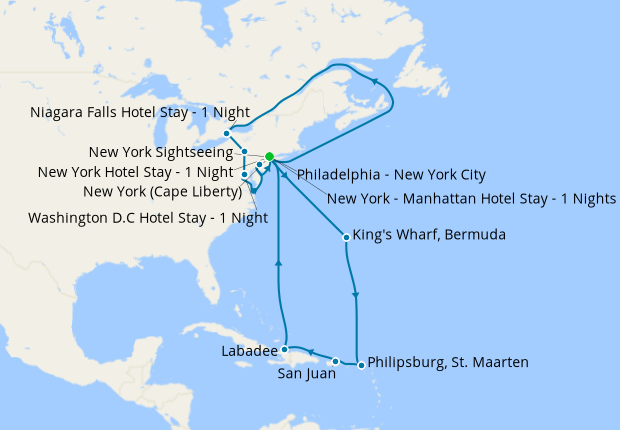 Cruise Itinerary Map