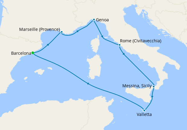 Cruise Itinerary Map
